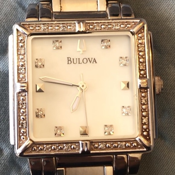 Bulova Accessories - Bulova Stainless Steel Mother of Pearl Watch